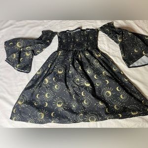 Cute Whimsigoth Moons and Stars Witchy Dress